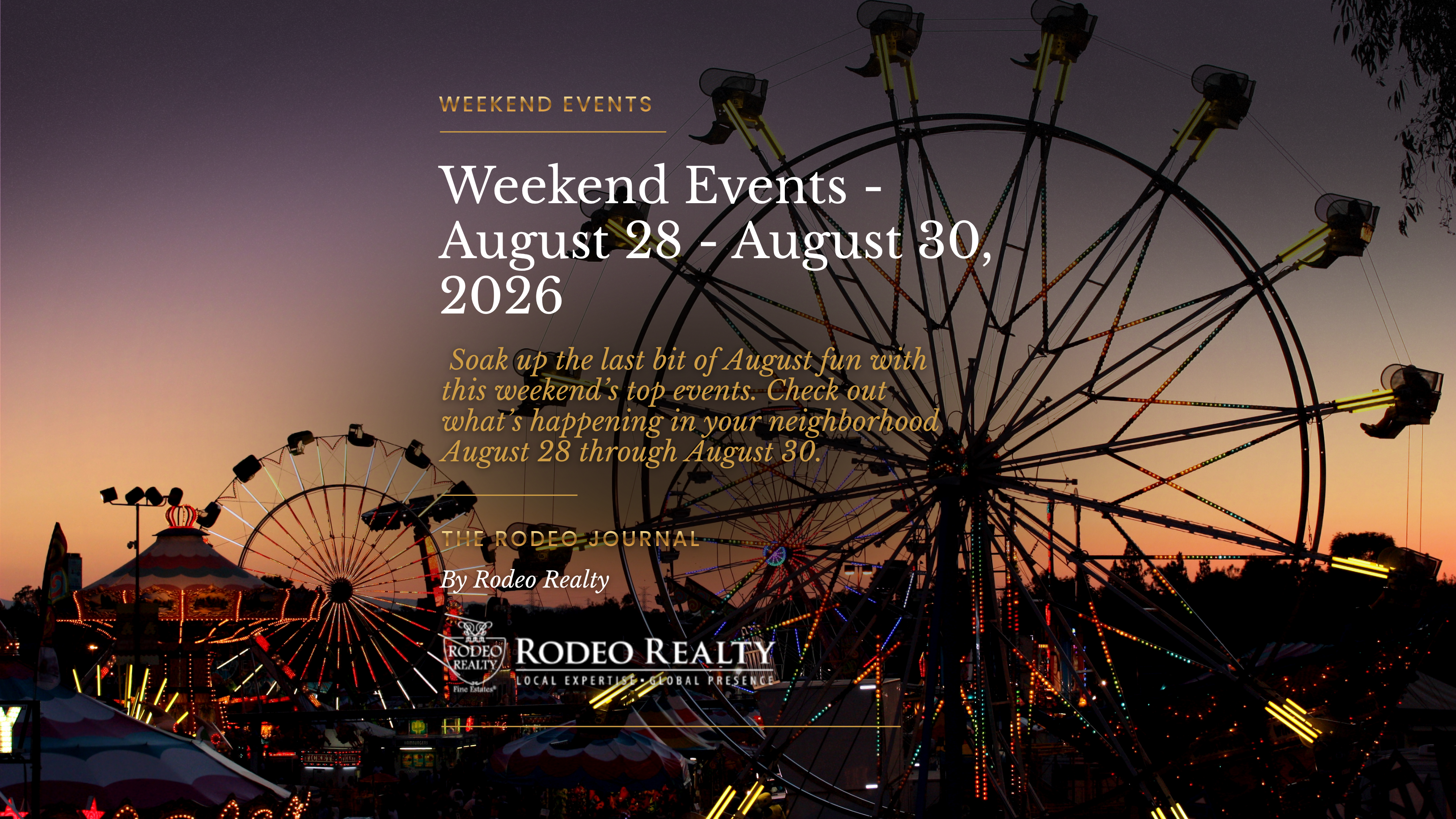 Weekend Events | August 28 – August 30