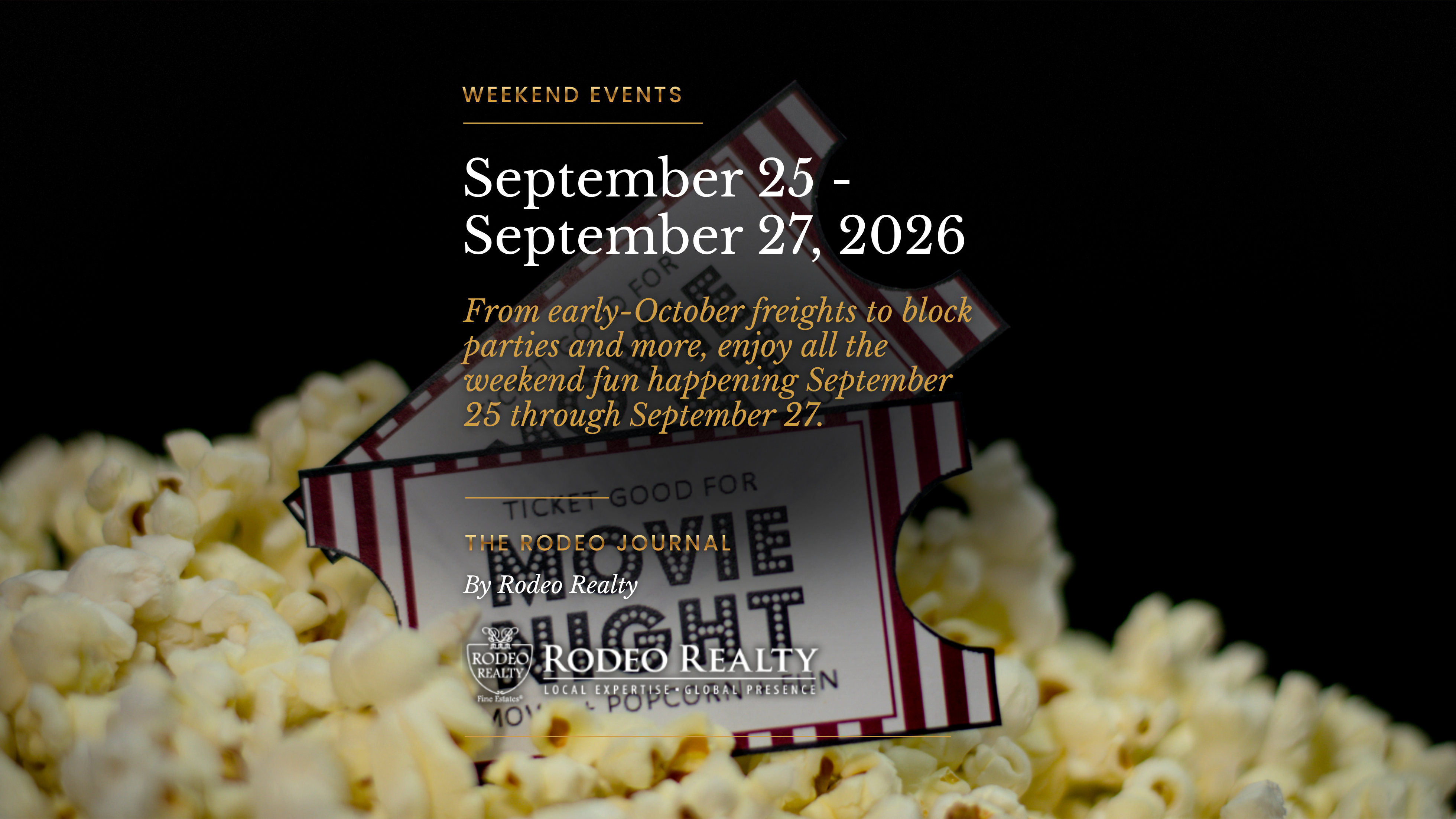 Weekend Events | September 25 – September 27