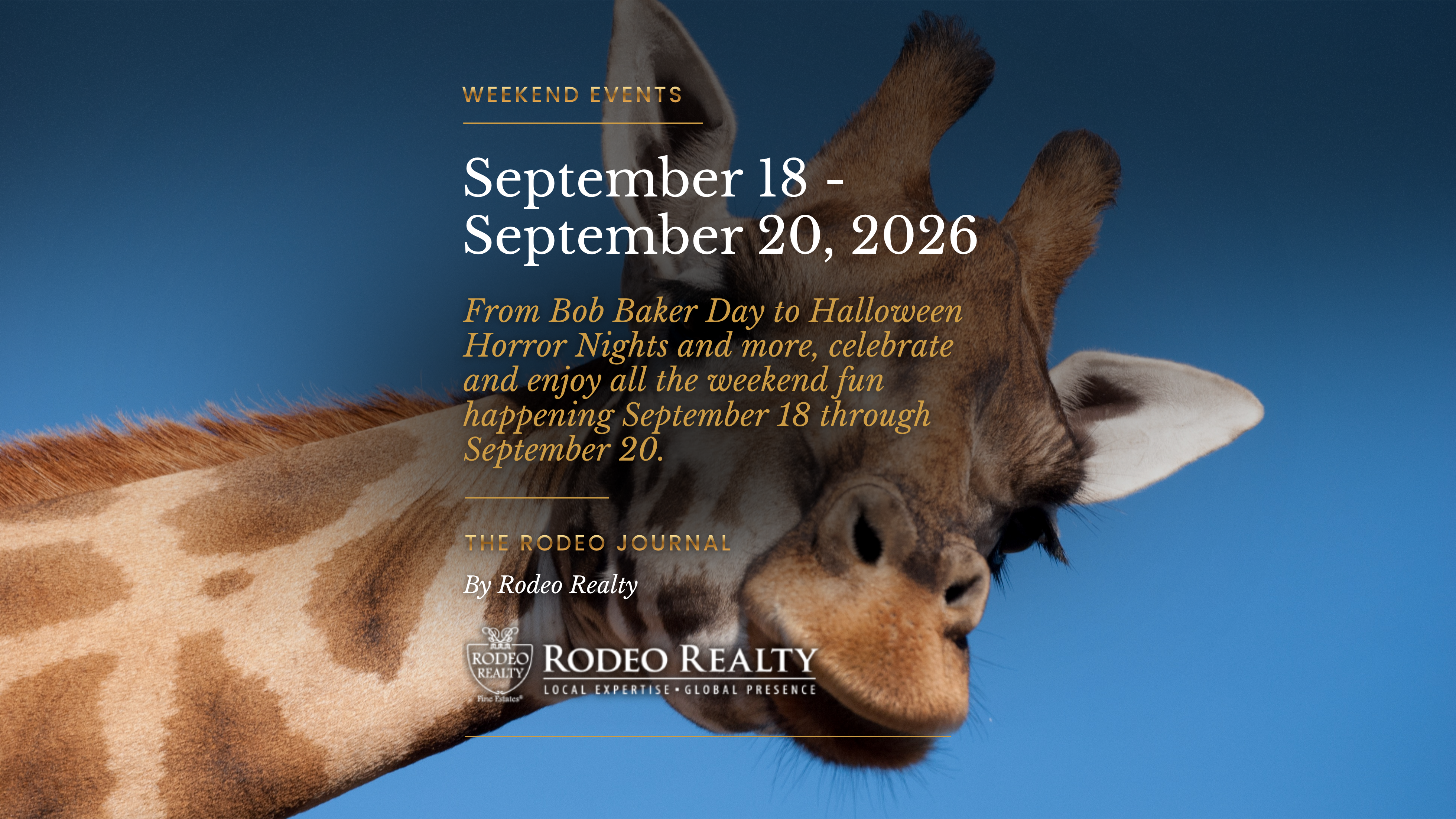 Weekend Events | September 18 – September 20, 2026